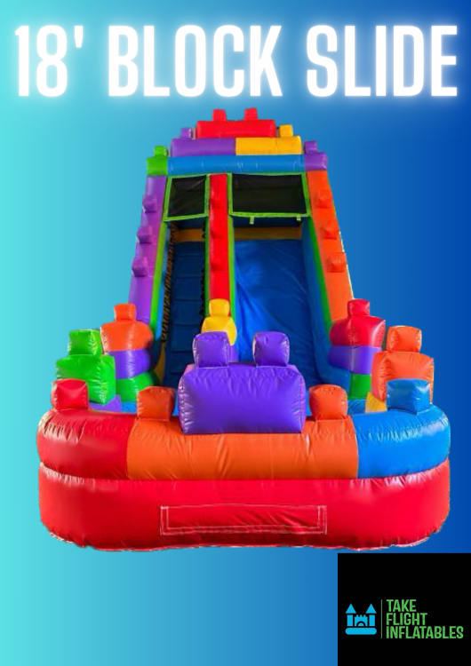 18' Block Slide - Take Flight Inflatables LLC